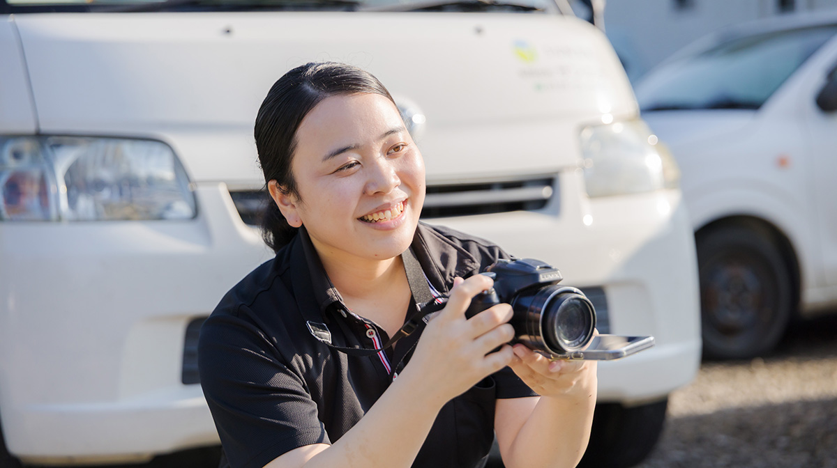総務課事務 尾﨑 帆南(おざき ほなみ)